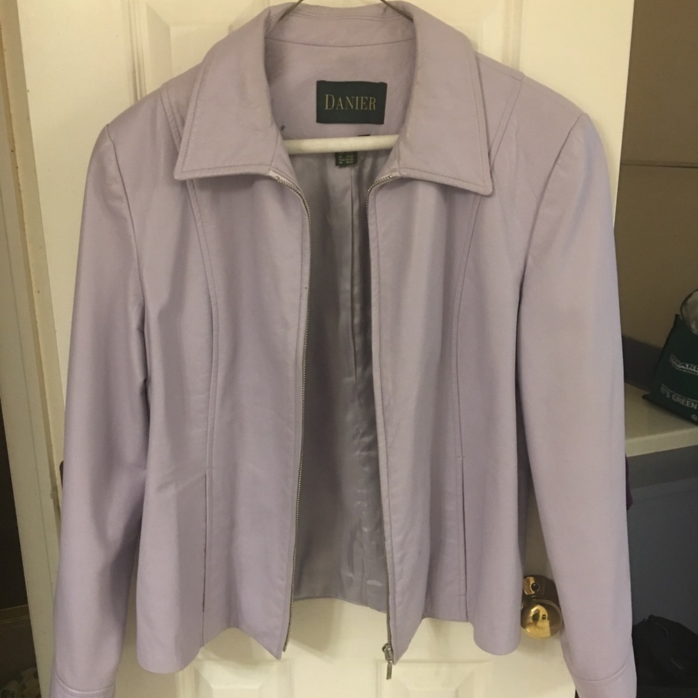 Pink danier leather jacket